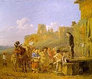 Karel Dujardin A Party of Charlatans in an Italian Landscape China oil painting reproduction